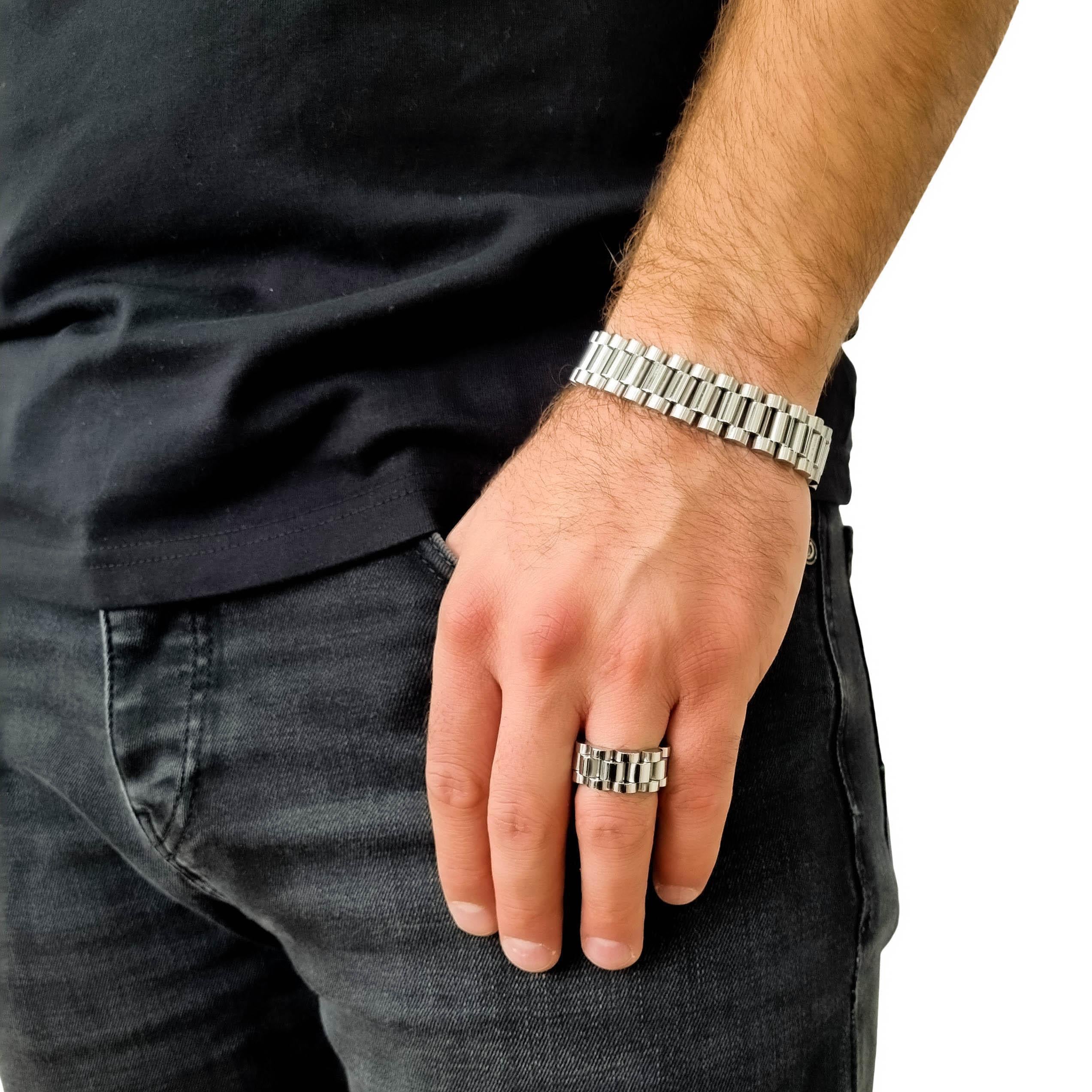 Statistisch Oeganda Metropolitan Presidento" Zilveren Armband + Ring exclusief verkrijgbaar bij –  AmerikaansGoud