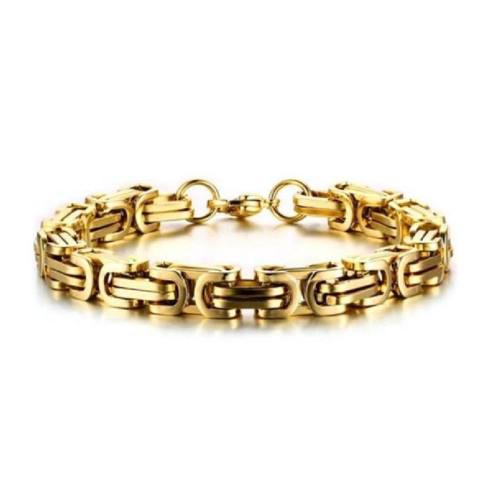 "Byzantine" Gouden Armband (8mm)-AmerikaansGoud