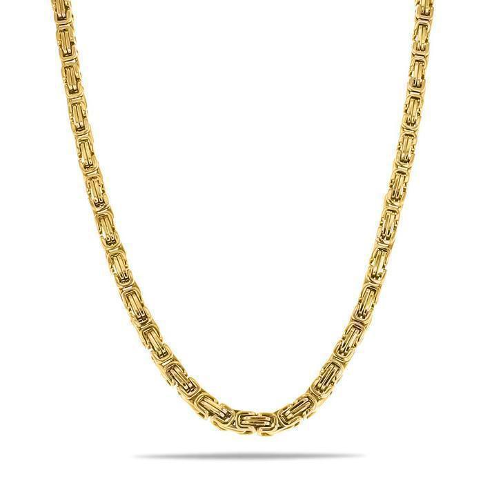 "Byzantine" Gouden Ketting (8mm)-AmerikaansGoud