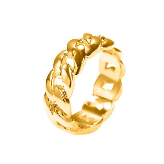 "Cuban" Goudkleurige Ring