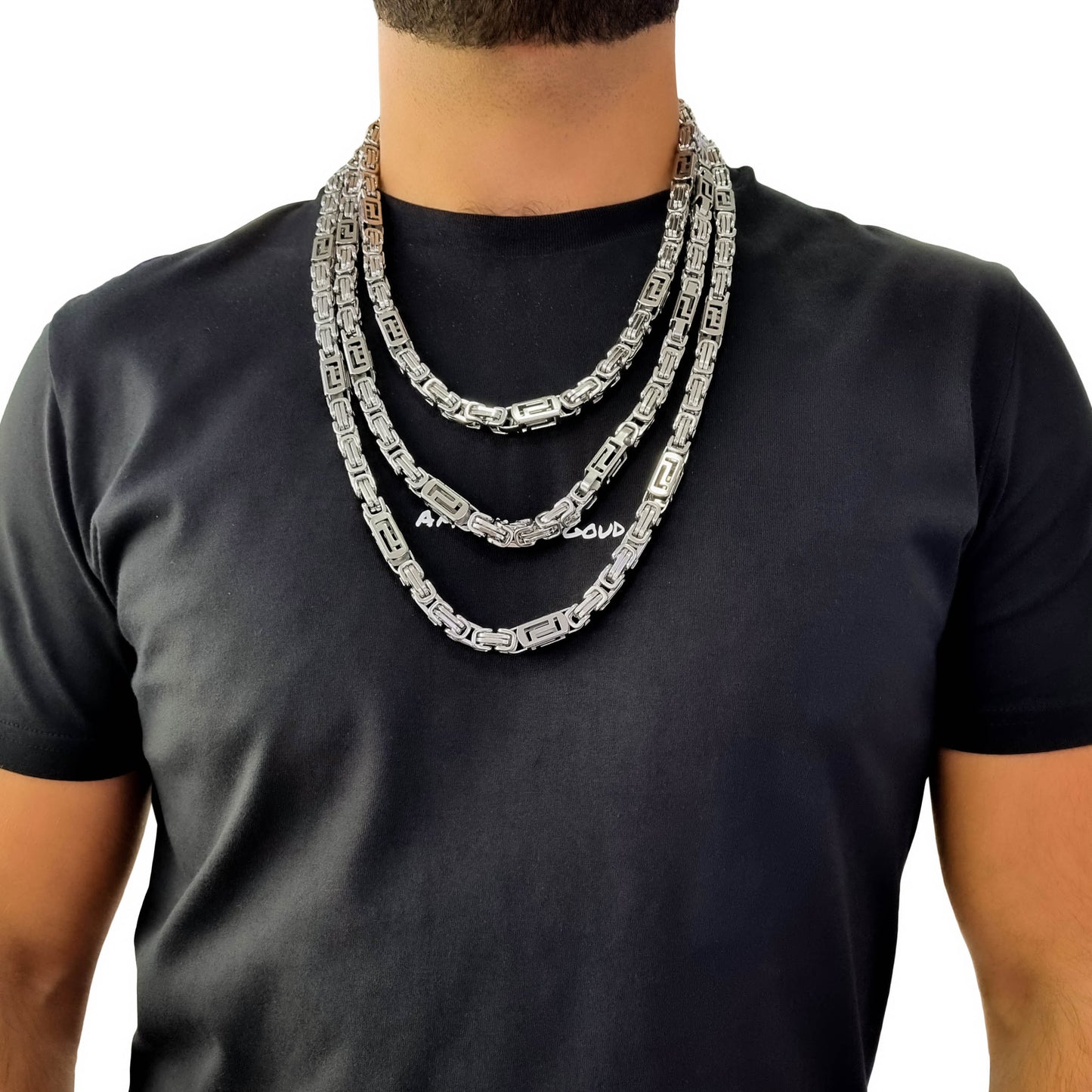 "El Chapo" Zilverkleurige Ketting (8mm)