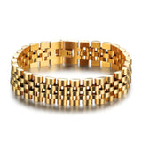 "Presidental" Gouden Armband (15mm)