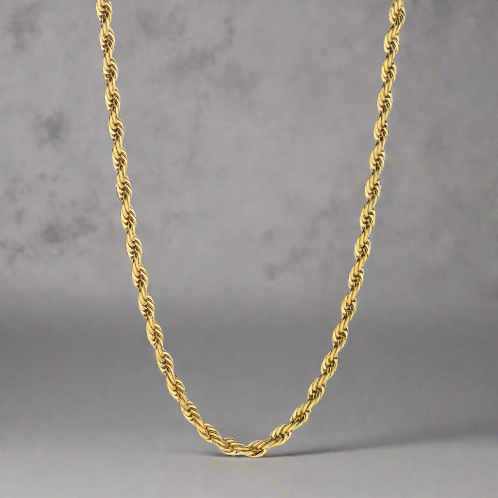 "Rope" Goudkleurige Ketting (5mm)