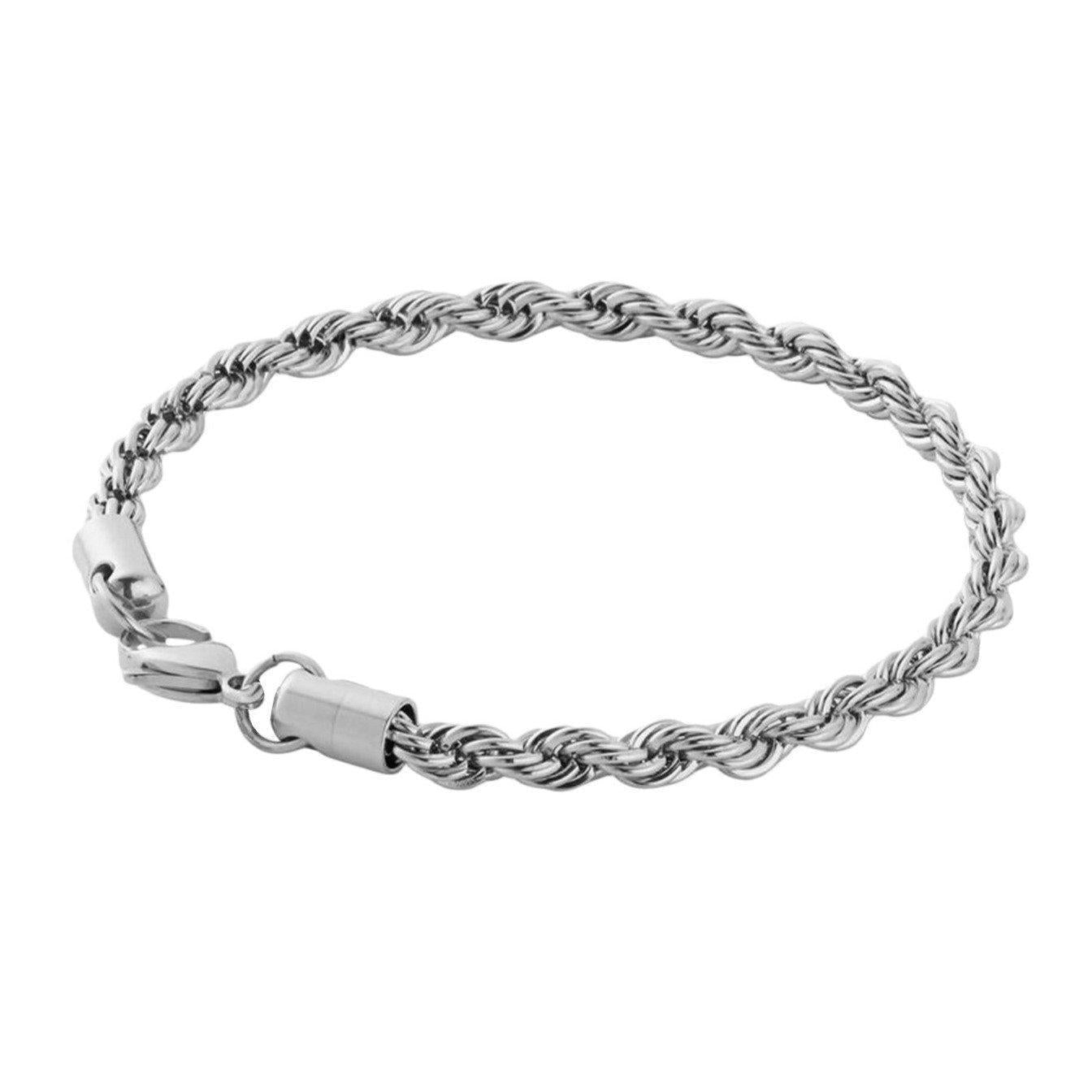 "Rope" Zilveren Armband (5mm)-AmerikaansGoud