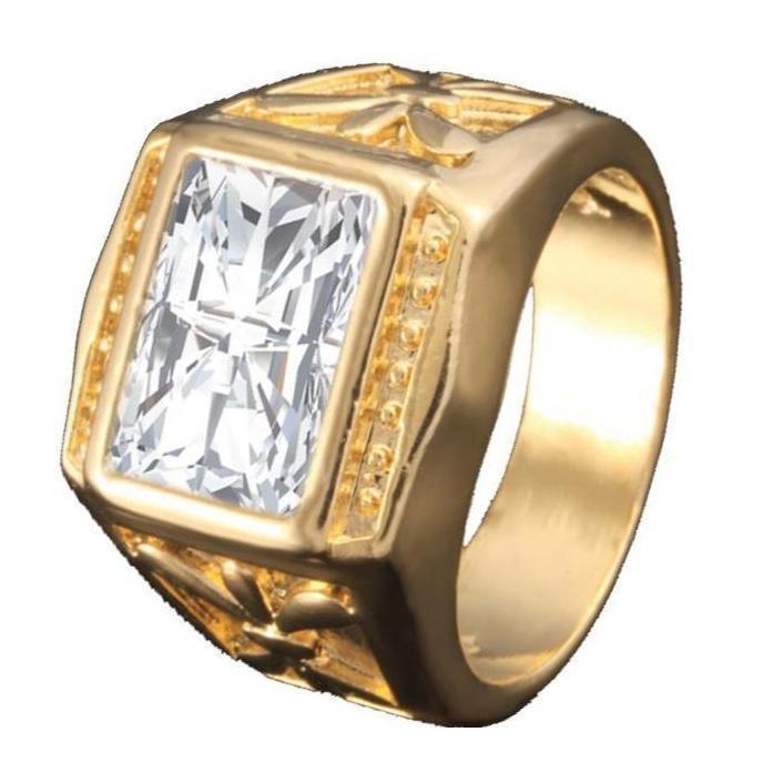 "White Stone" Gouden Ring-AmerikaansGoud